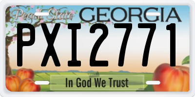 GA license plate PXI2771