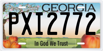 GA license plate PXI2772
