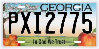GA license plate PXI2775