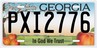 GA license plate PXI2776