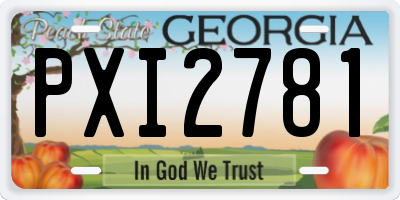 GA license plate PXI2781