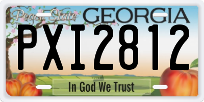 GA license plate PXI2812