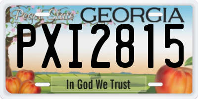 GA license plate PXI2815