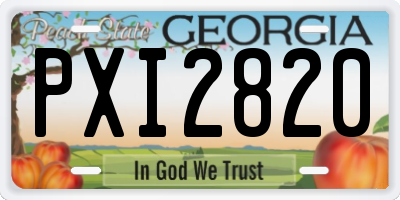 GA license plate PXI2820