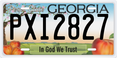 GA license plate PXI2827