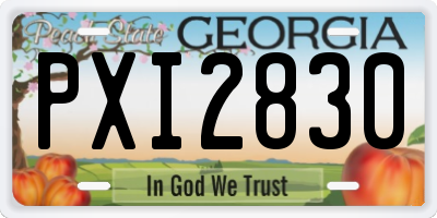 GA license plate PXI2830