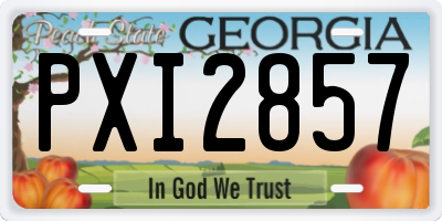 GA license plate PXI2857
