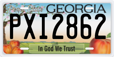 GA license plate PXI2862
