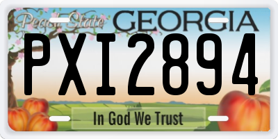 GA license plate PXI2894