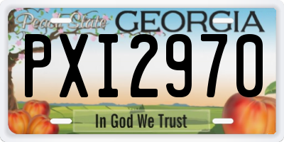 GA license plate PXI2970