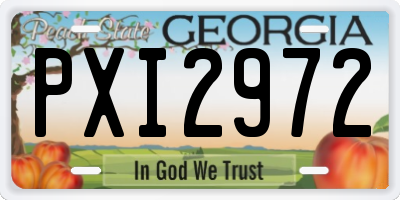 GA license plate PXI2972