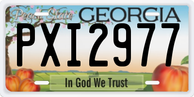 GA license plate PXI2977