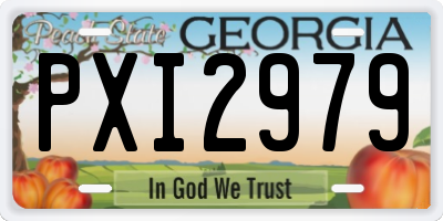 GA license plate PXI2979