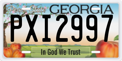 GA license plate PXI2997