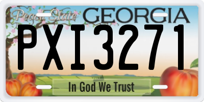 GA license plate PXI3271
