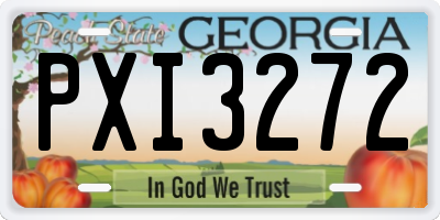 GA license plate PXI3272