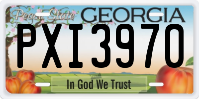 GA license plate PXI3970