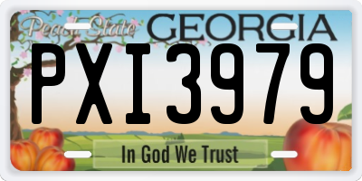 GA license plate PXI3979
