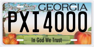 GA license plate PXI4000