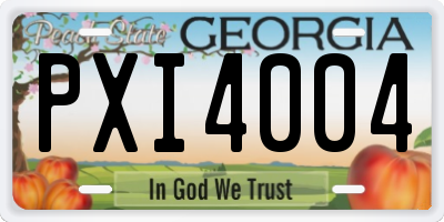 GA license plate PXI4004