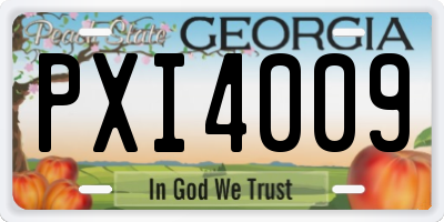 GA license plate PXI4009