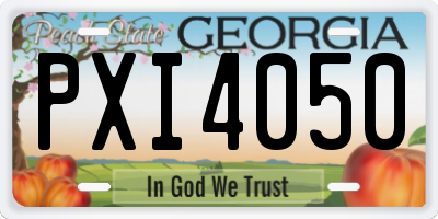 GA license plate PXI4050