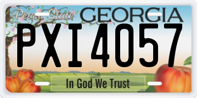 GA license plate PXI4057