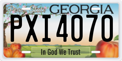 GA license plate PXI4070