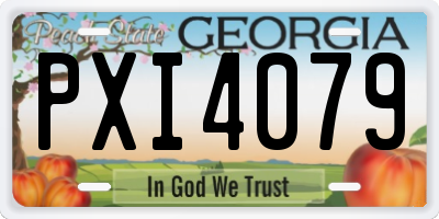 GA license plate PXI4079