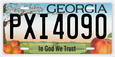 GA license plate PXI4090