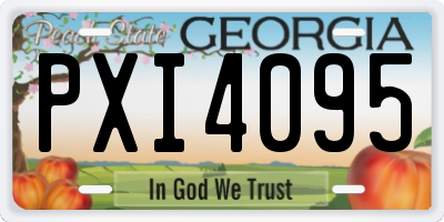 GA license plate PXI4095