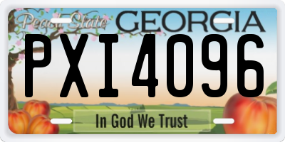 GA license plate PXI4096