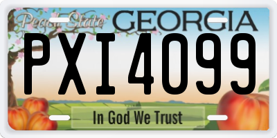 GA license plate PXI4099