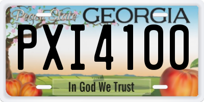 GA license plate PXI4100