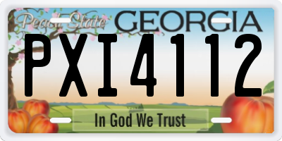 GA license plate PXI4112