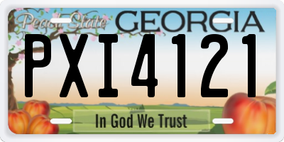 GA license plate PXI4121