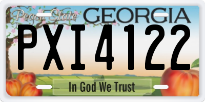 GA license plate PXI4122