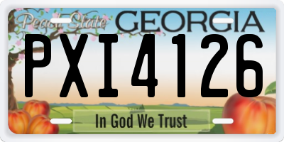 GA license plate PXI4126
