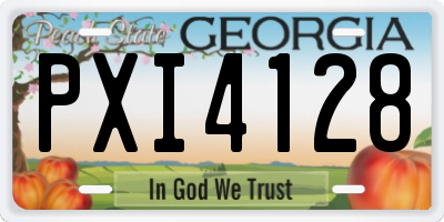 GA license plate PXI4128