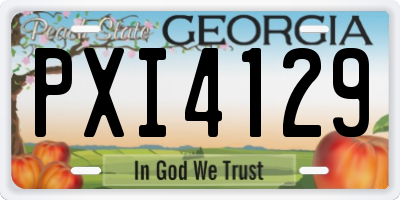 GA license plate PXI4129
