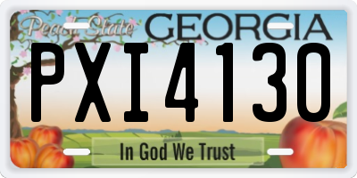 GA license plate PXI4130