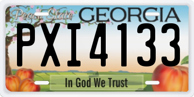 GA license plate PXI4133