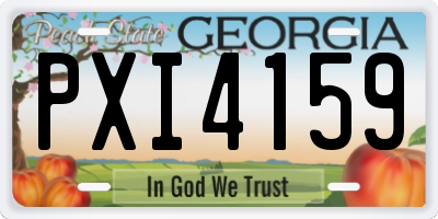 GA license plate PXI4159
