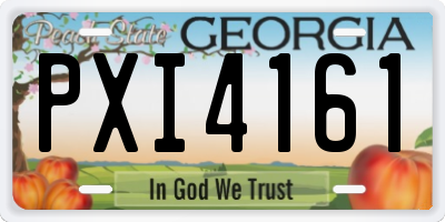 GA license plate PXI4161