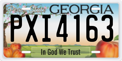 GA license plate PXI4163