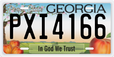 GA license plate PXI4166