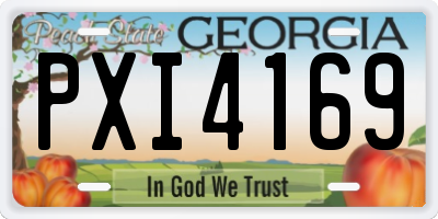 GA license plate PXI4169