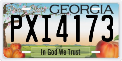 GA license plate PXI4173