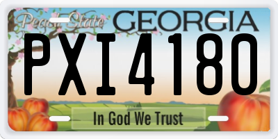 GA license plate PXI4180