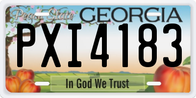 GA license plate PXI4183